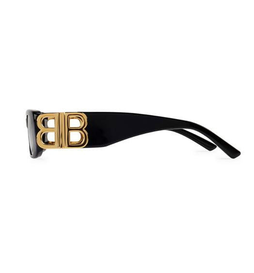 occhiale balenciaga da sole dynasty rectangle in nero
