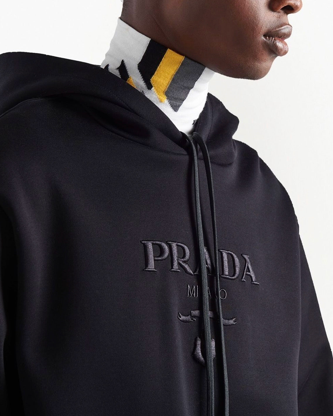 Felpa Prada Logo Ricamato