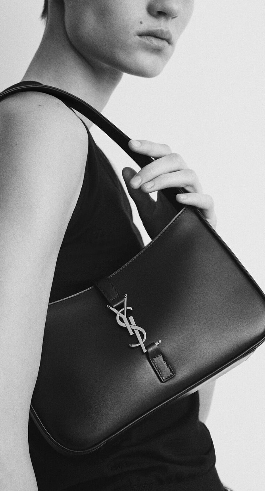 BORSA SAINT LAURENT le 5 À 7 IN PELLE LISCIA