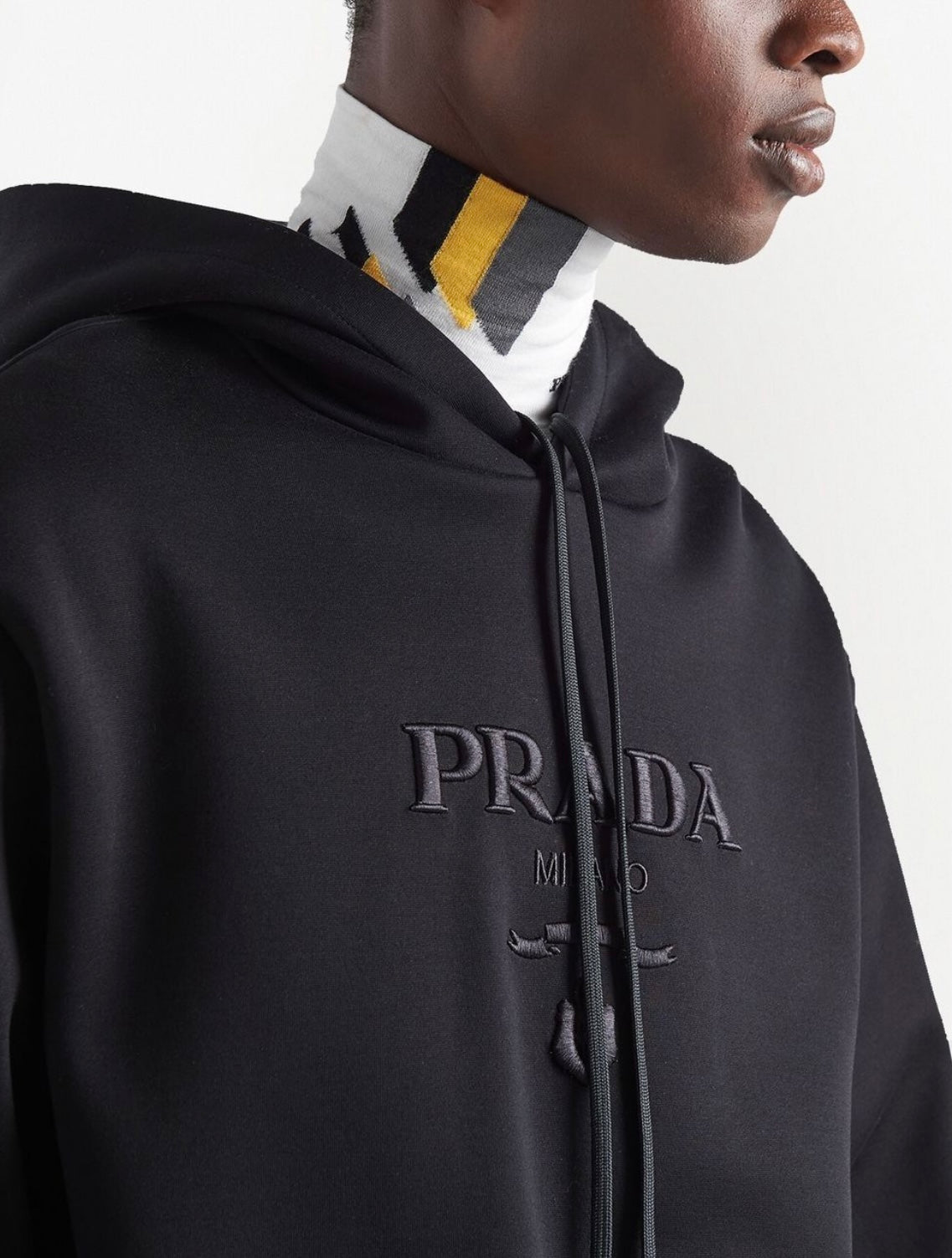 Felpa Prada Logo Ricamato