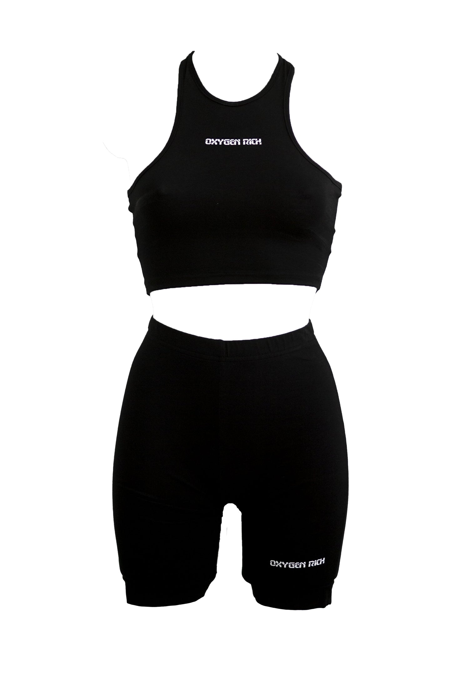 OXYGEN RICH Top AND shorts cropped in cotone stretch donna
