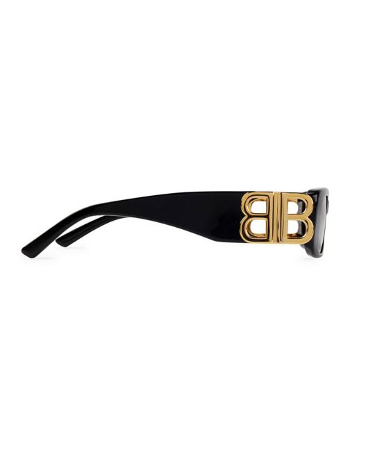 occhiale balenciaga da sole dynasty rectangle in nero
