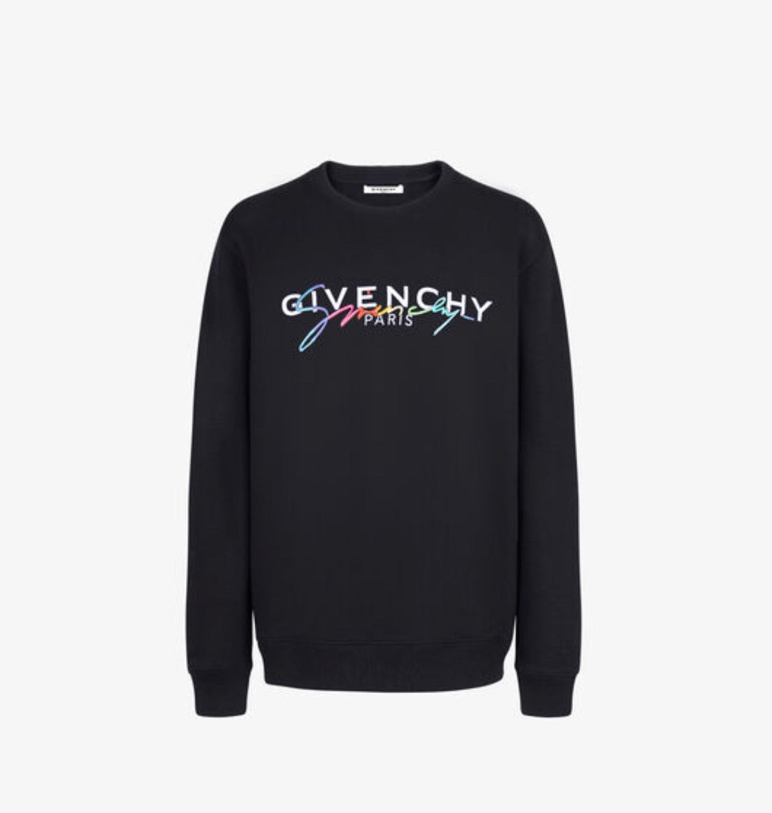 Felpa Givenchy Paris con firma multicolore