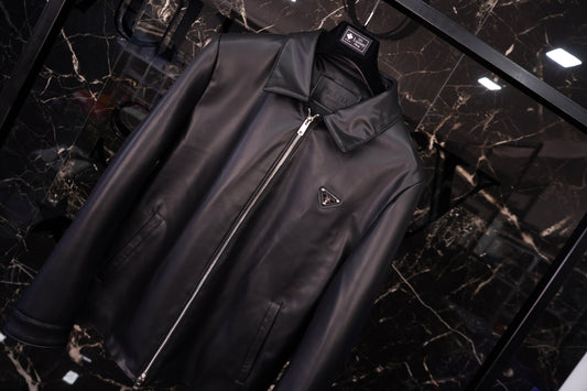 JACKET IN PELLE PRADA