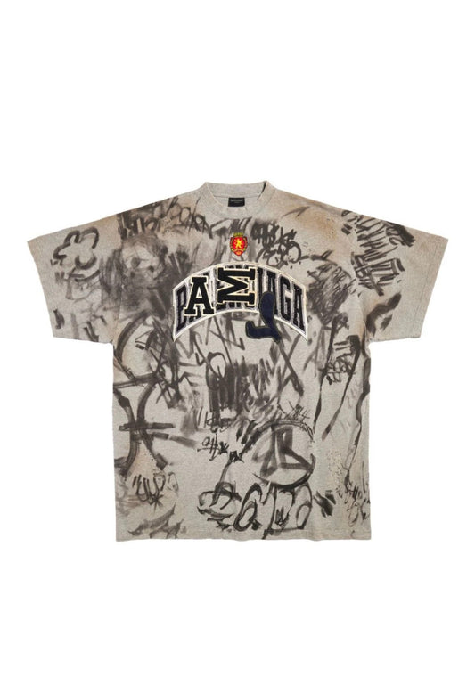 T-SHIRT  BALENCIAGA CON STAMPA GRAFFITI