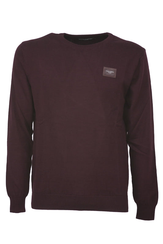 MAGLIONE GIROCOLLO CON TARGHETTA DOLCE&GABBANA