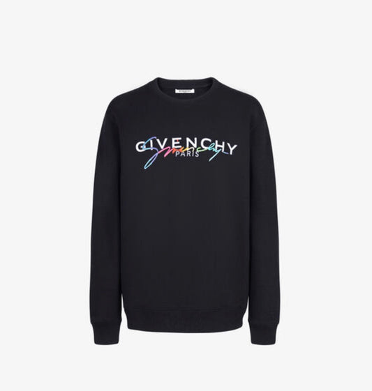 Felpa Givenchy Paris con firma multicolore